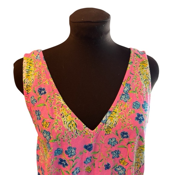 Lilly Pulitzer Camilla Dress Prosecco Pink Tigress Garden, Womens size Medium - Picture 9 of 11